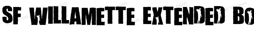SF Willamette Extended Bold Italic字体转换